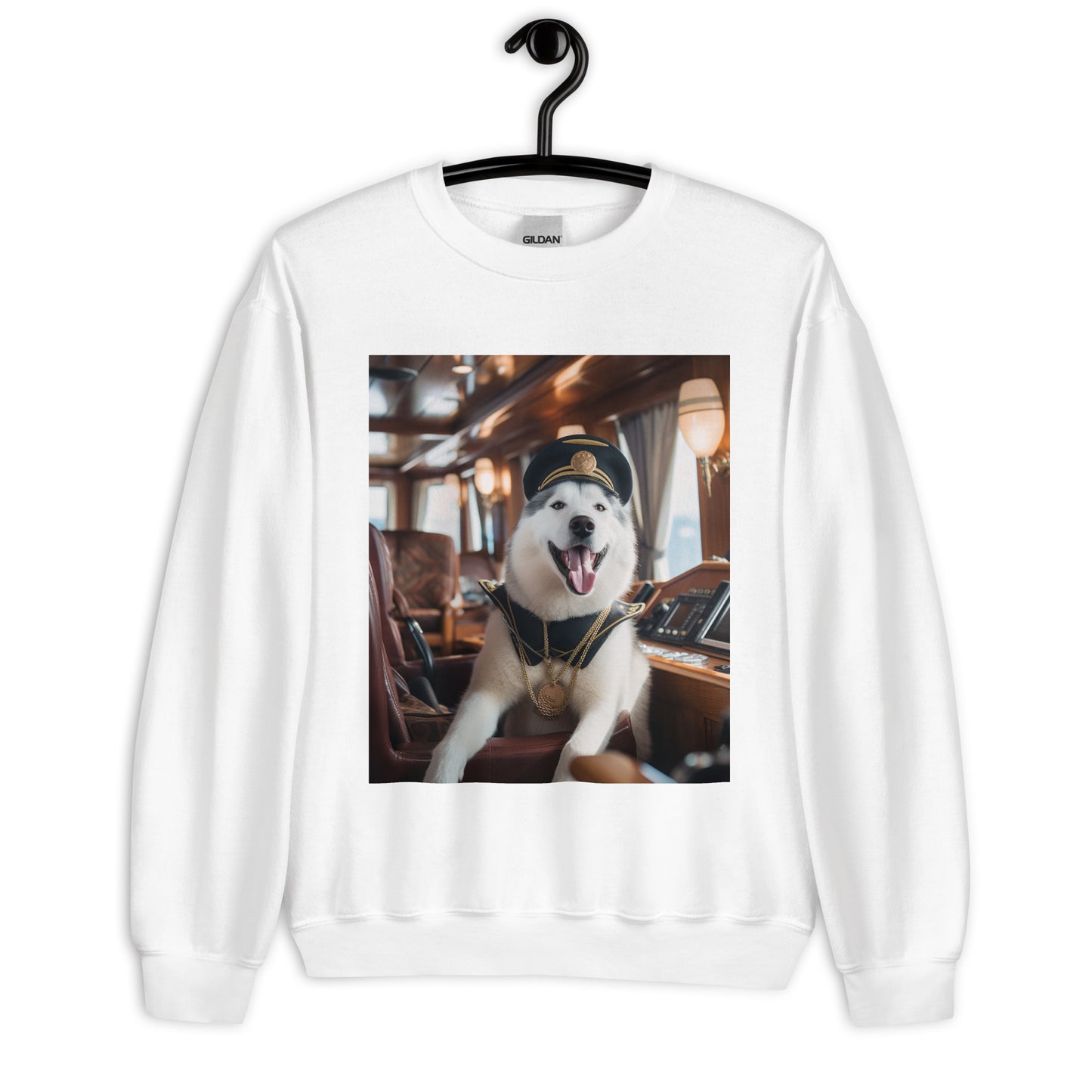 Siberian Husky CruiseShipCaptain Unisex Sweatshirt