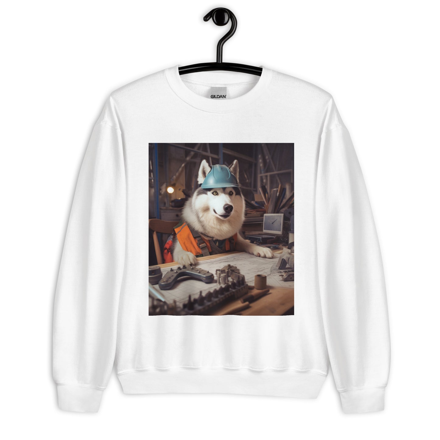 Siberian Husky Engineer Unisex Sweatshirt