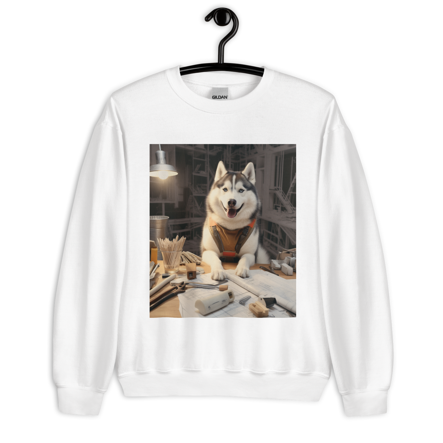 Siberian Husky Architect Unisex Sweatshirt