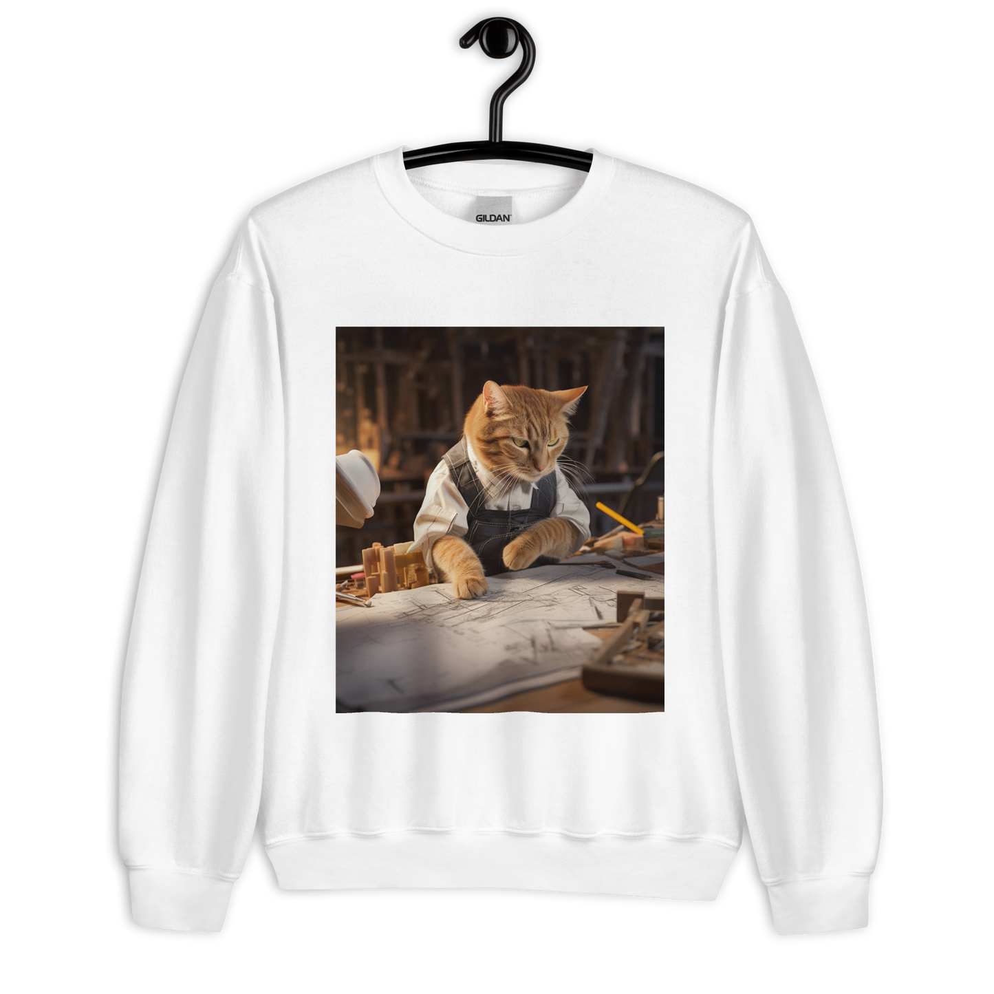 Domestic Shorthair Architect Unisex Sweatshirt