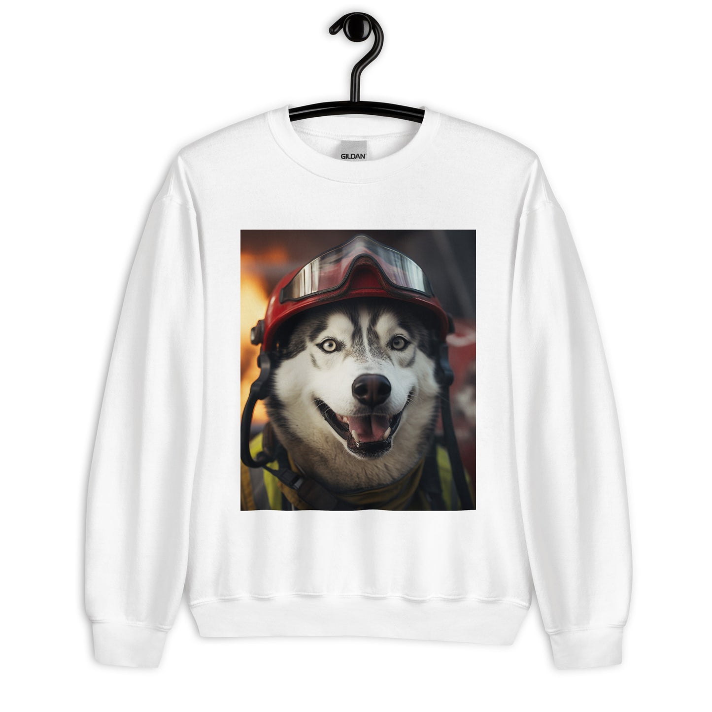 Siberian Husky Firefighter Unisex Sweatshirt