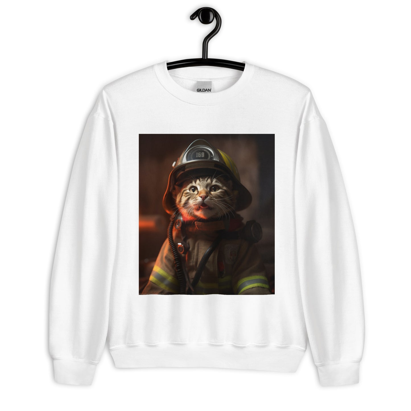 Domestic Shorthair Firefighter Unisex Sweatshirt