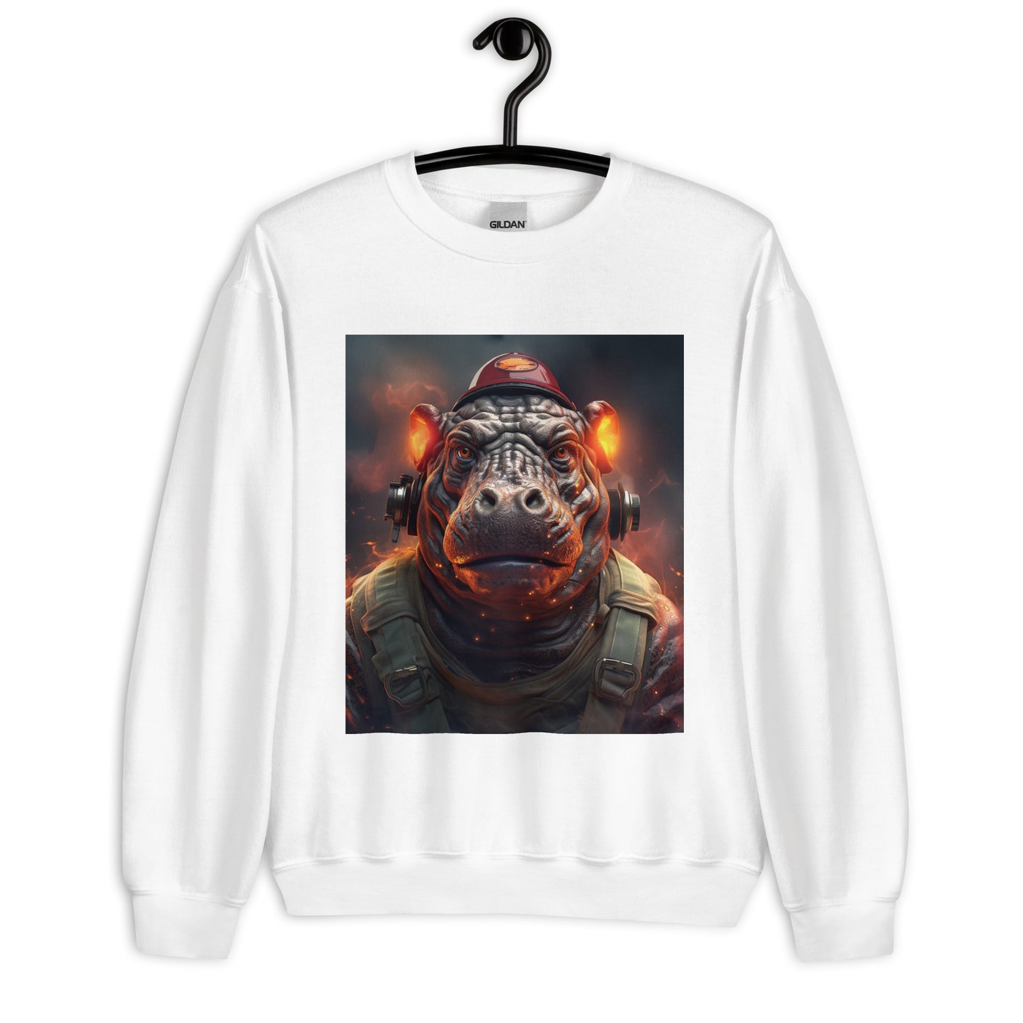 Hippo Firefighter Unisex Sweatshirt