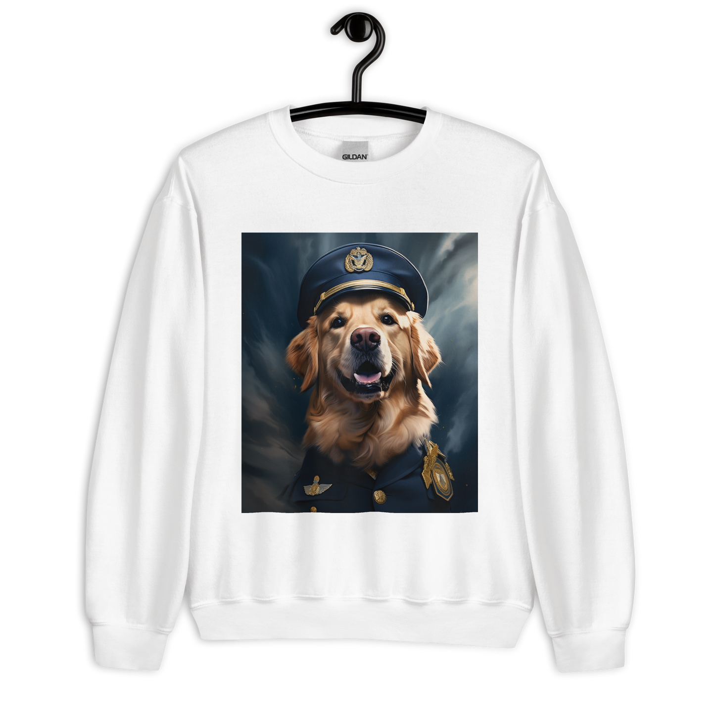 Golden Retriever Air Force Officer Unisex Sweatshirt