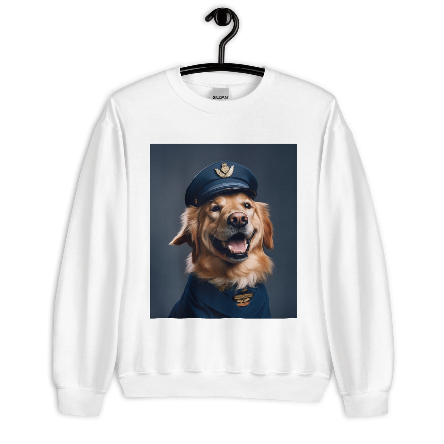 Golden Retriever Airline Pilot Unisex Sweatshirt