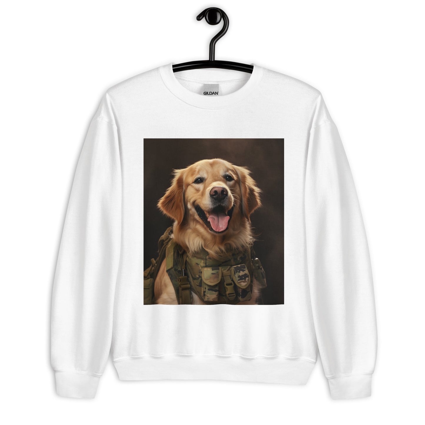 Golden Retriever Military Person Unisex Sweatshirt