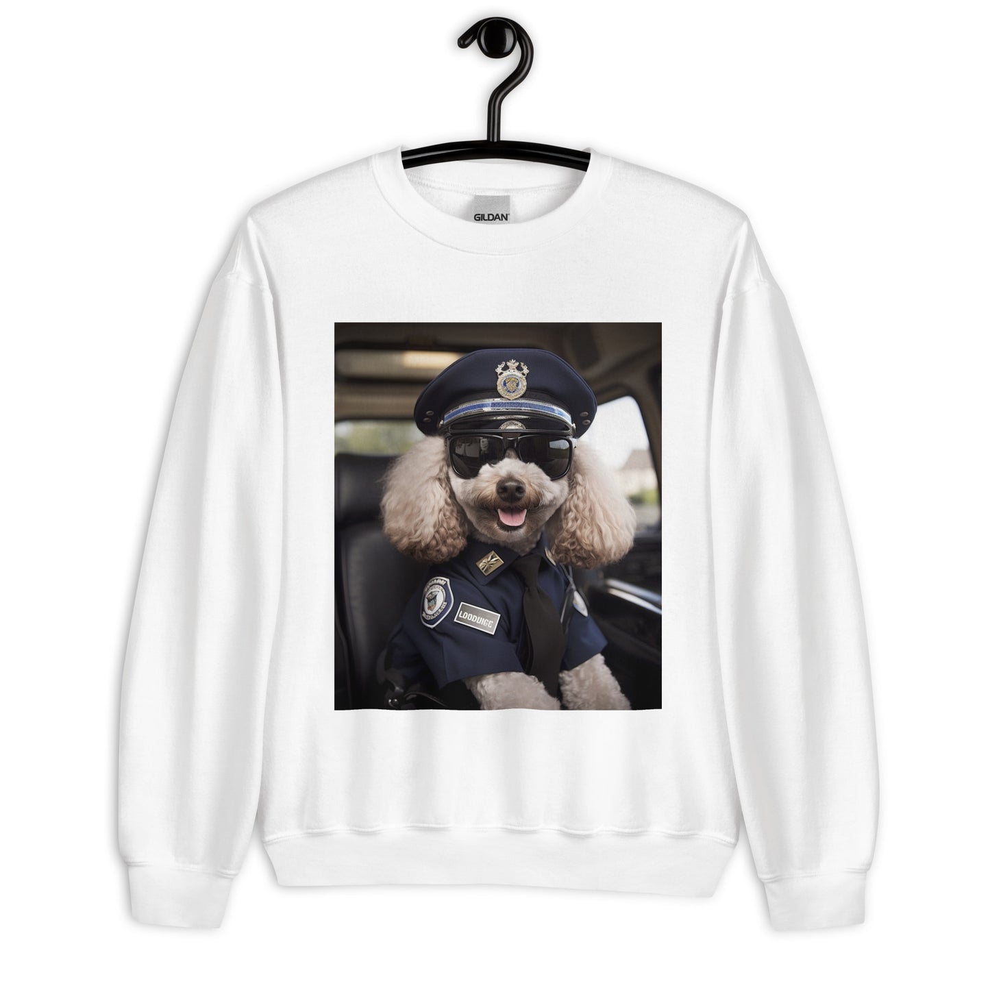 Poodle Police Officer Unisex Sweatshirt