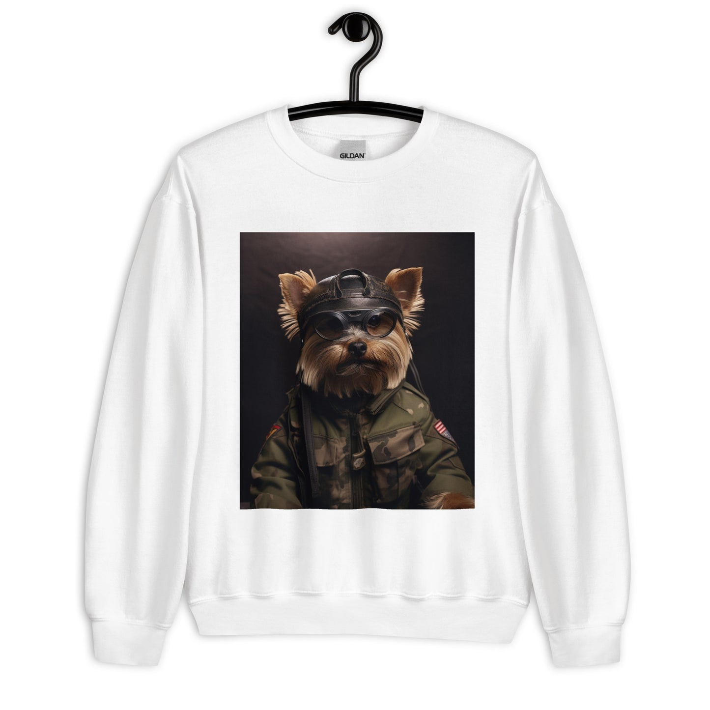 Yorkshire Terrier Military Person Unisex Sweatshirt