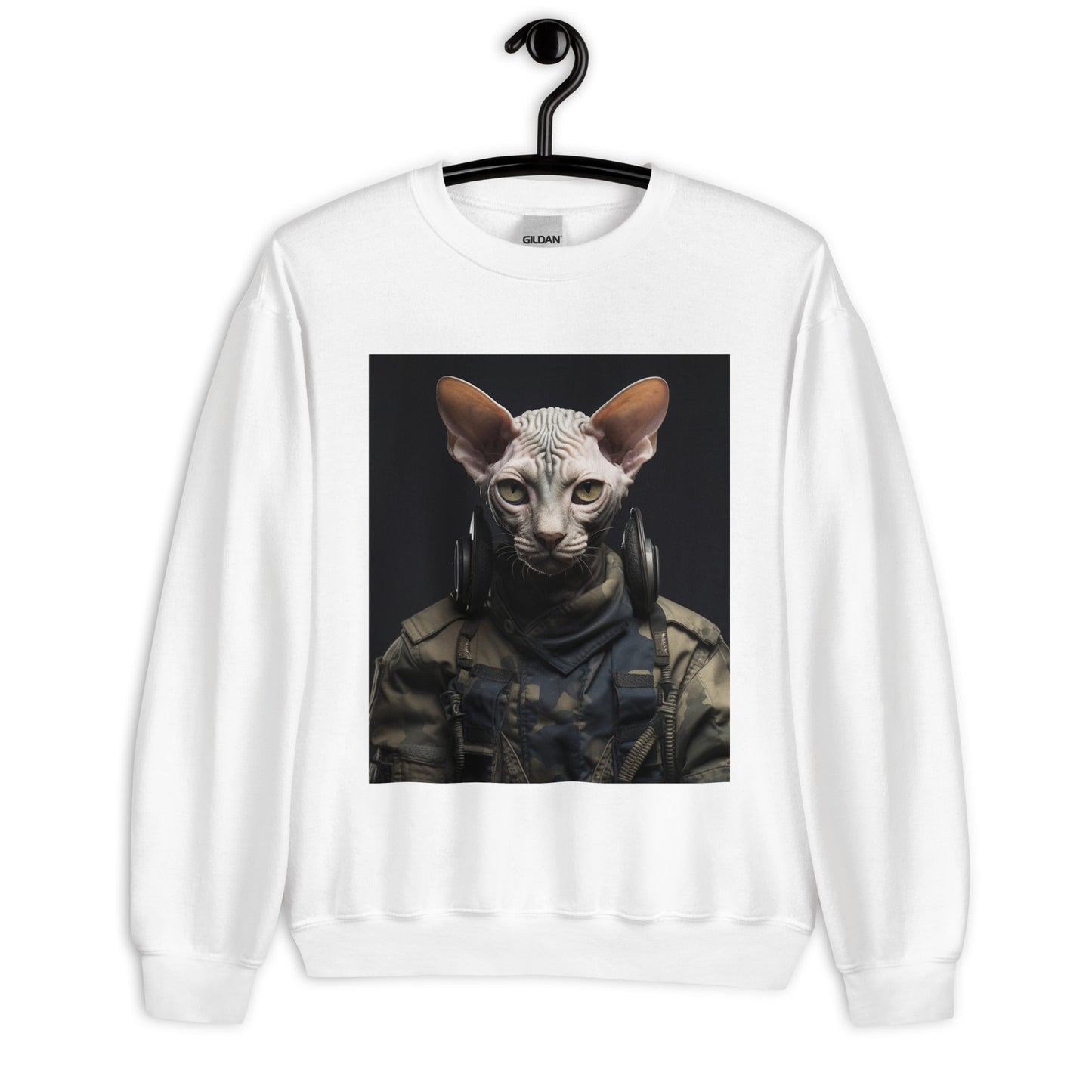 Sphynx Military Person Unisex Sweatshirt