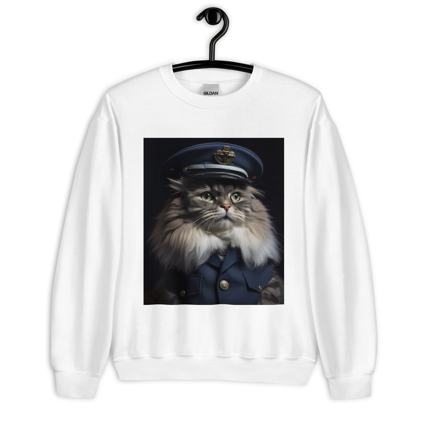 Maine Coon Air Force Officer Unisex Sweatshirt