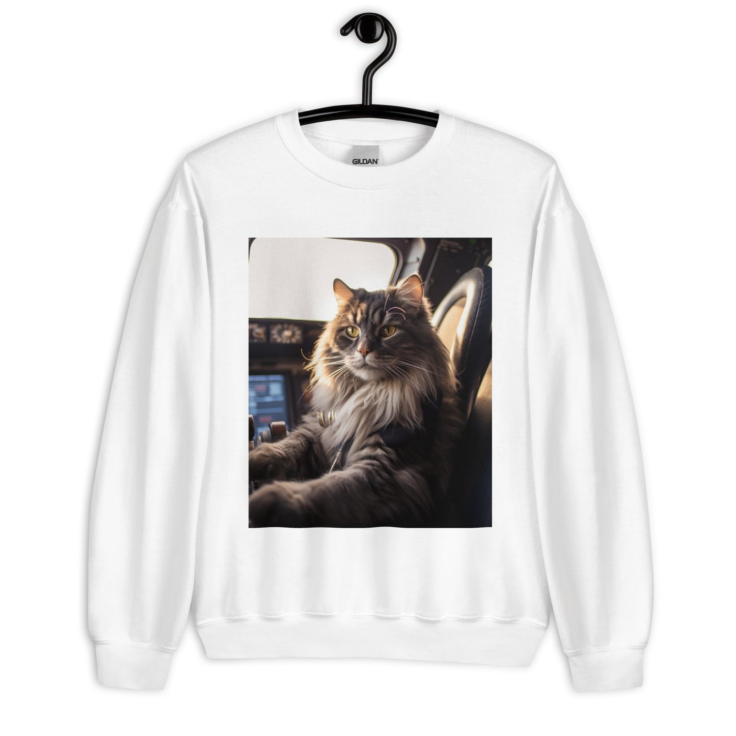 Maine Coon Airline Pilot Unisex Sweatshirt