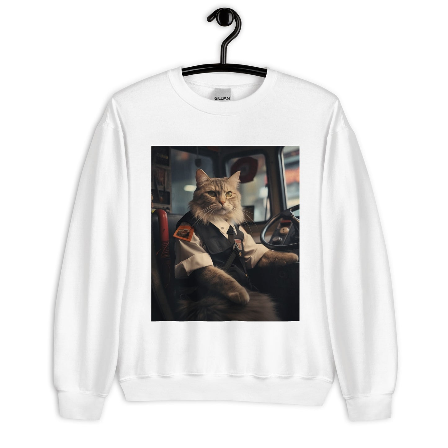 Domestic Shorthair Bus Driver Unisex Sweatshirt