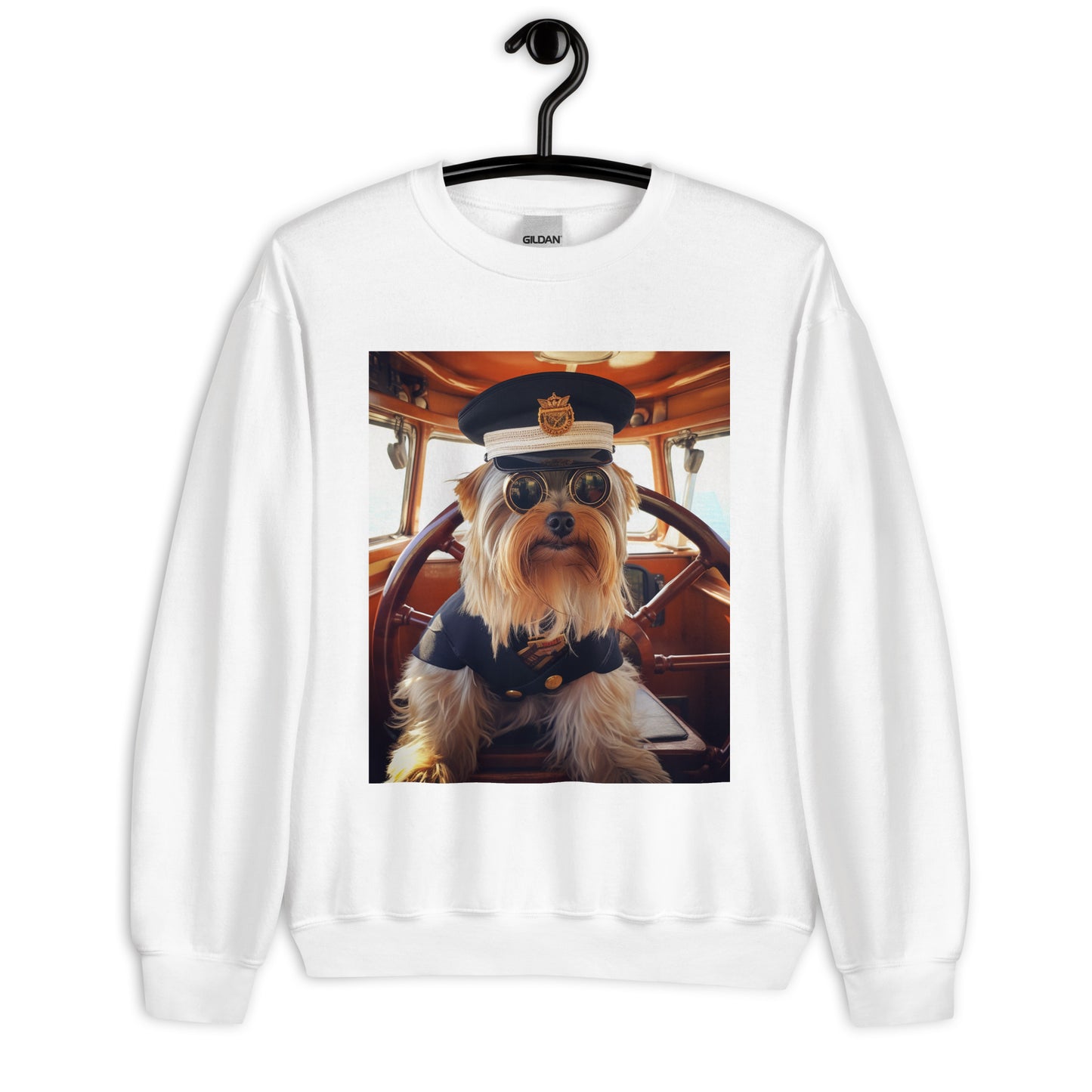 Yorkshire Terrier CruiseShipCaptain Unisex Sweatshirt