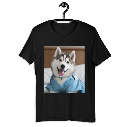 Siberian Husky Nurse Unisex t-shirt