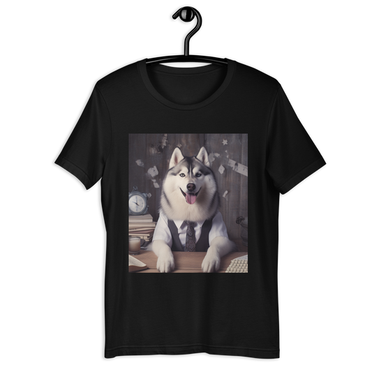 Siberian Husky Accountant Unisex t-shirt