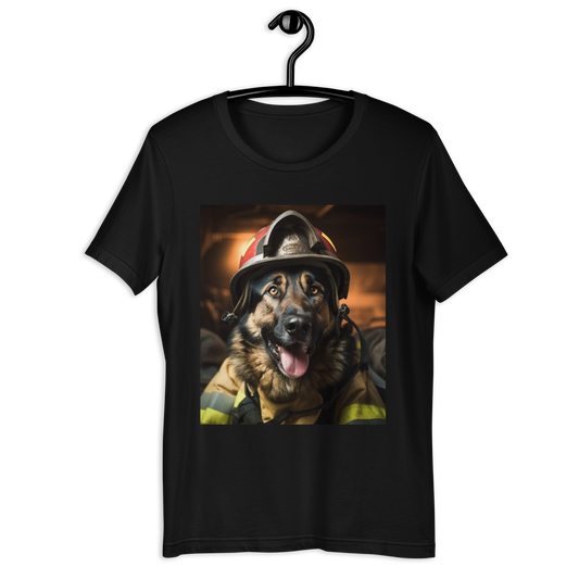 German Shepherd Firefighter Unisex t-shirt