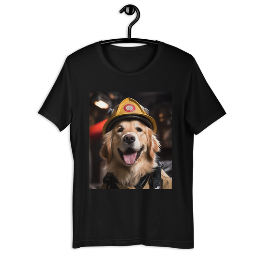 Golden Retriever Firefighter Unisex t-shirt