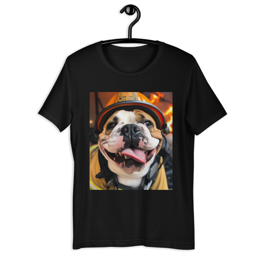 Bulldog Firefighter Unisex t-shirt