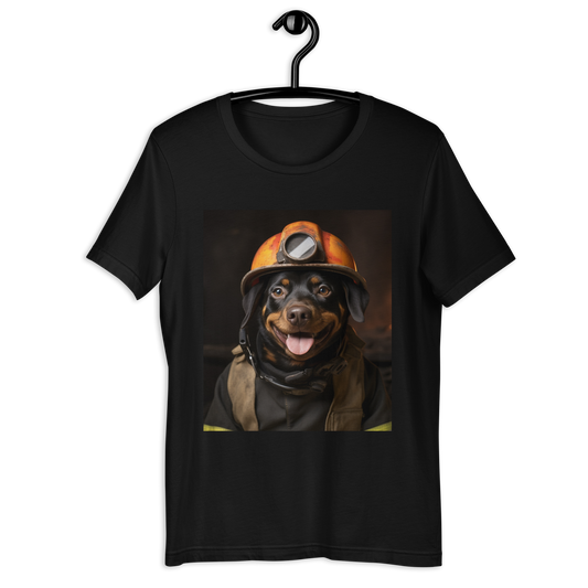 Rottweiler Firefighter Unisex t-shirt