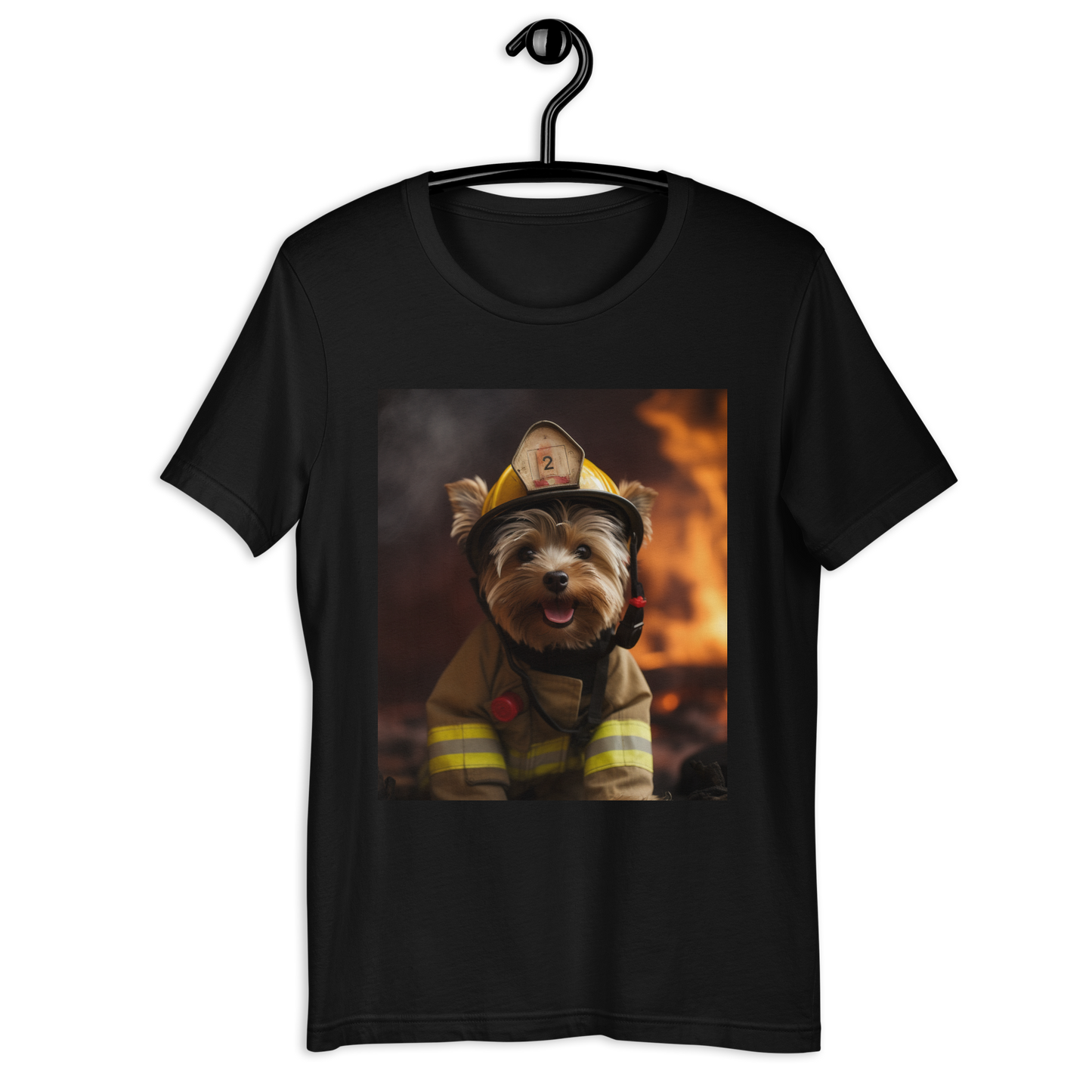 Yorkshire Terrier Firefighter Unisex t-shirt