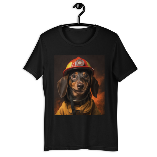 Dachshund Firefighter Unisex t-shirt