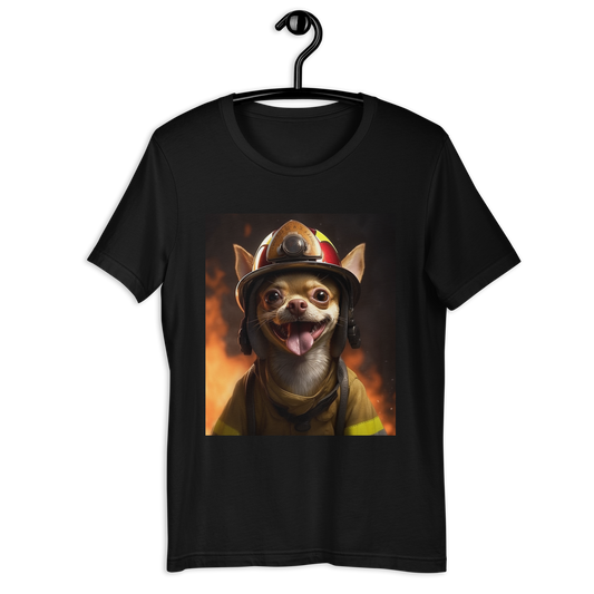 Chihuahua Firefighter Unisex t-shirt
