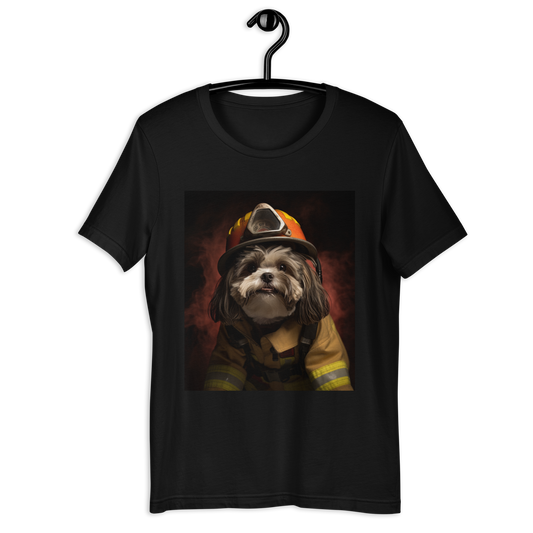 Shih Tzu Firefighter Unisex t-shirt