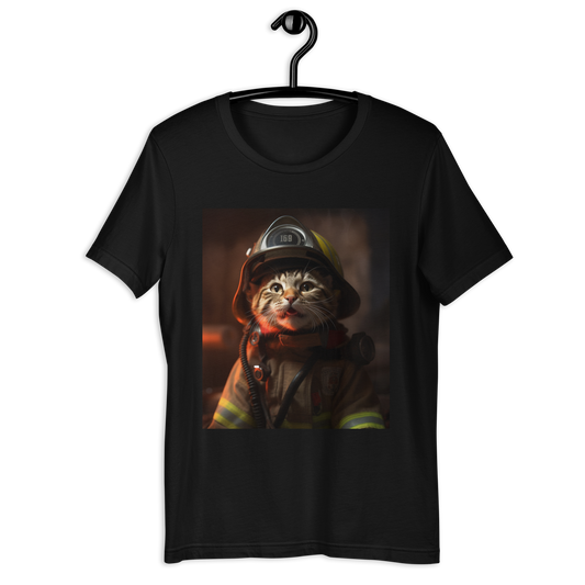 Domestic Shorthair Firefighter Unisex t-shirt