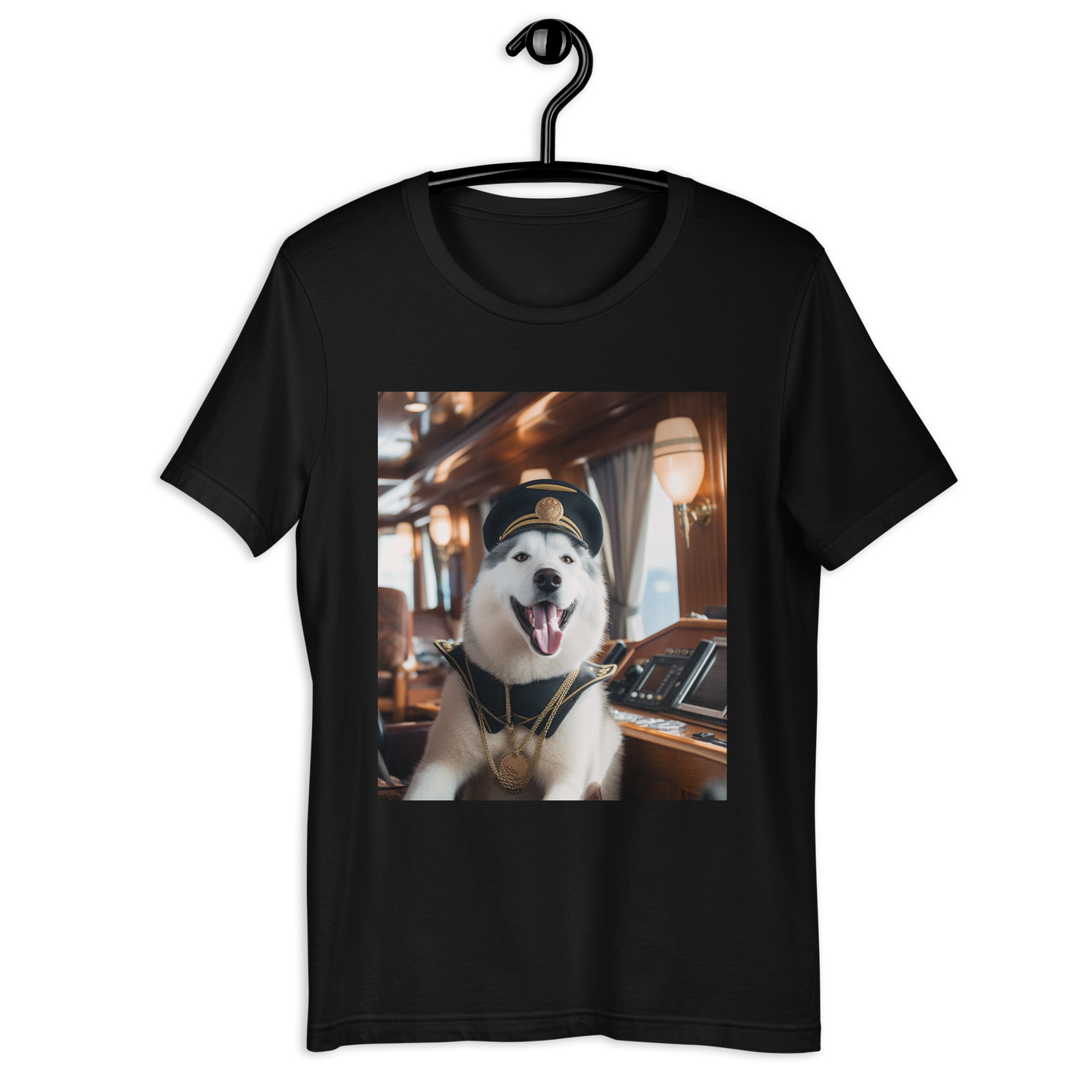 Siberian Husky CruiseShipCaptain Unisex t-shirt