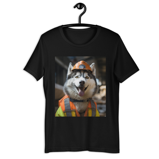 Siberian Husky ConstructionWorker Unisex t-shirt