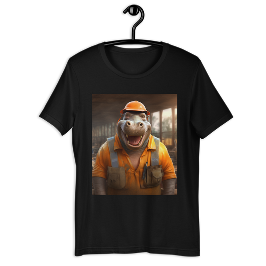 Hippo ConstructionWorker Unisex t-shirt