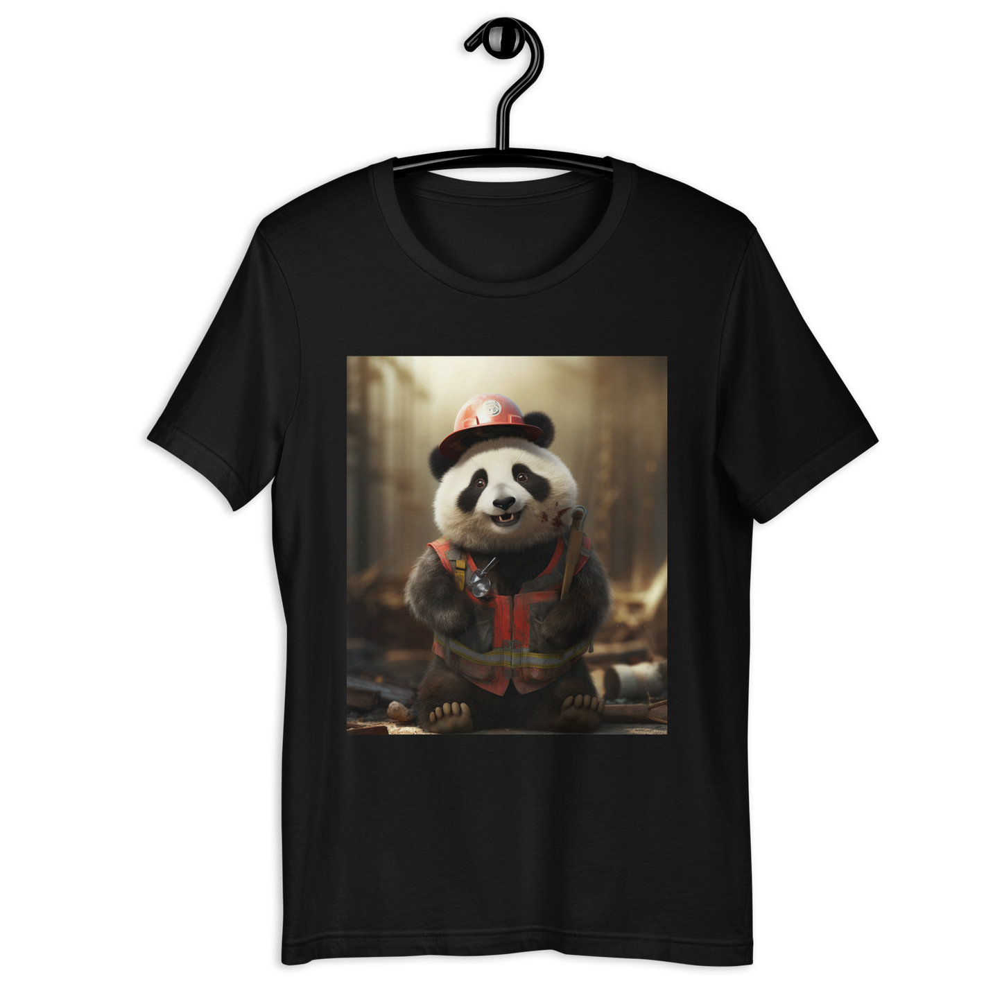 Panda ConstructionWorker Unisex t-shirt