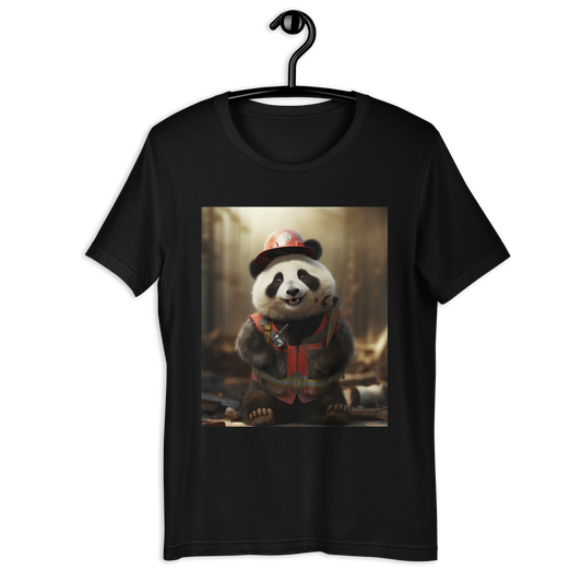 Panda ConstructionWorker Unisex t-shirt