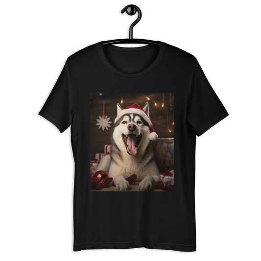 Siberian Husky Christmas Unisex t-shirt