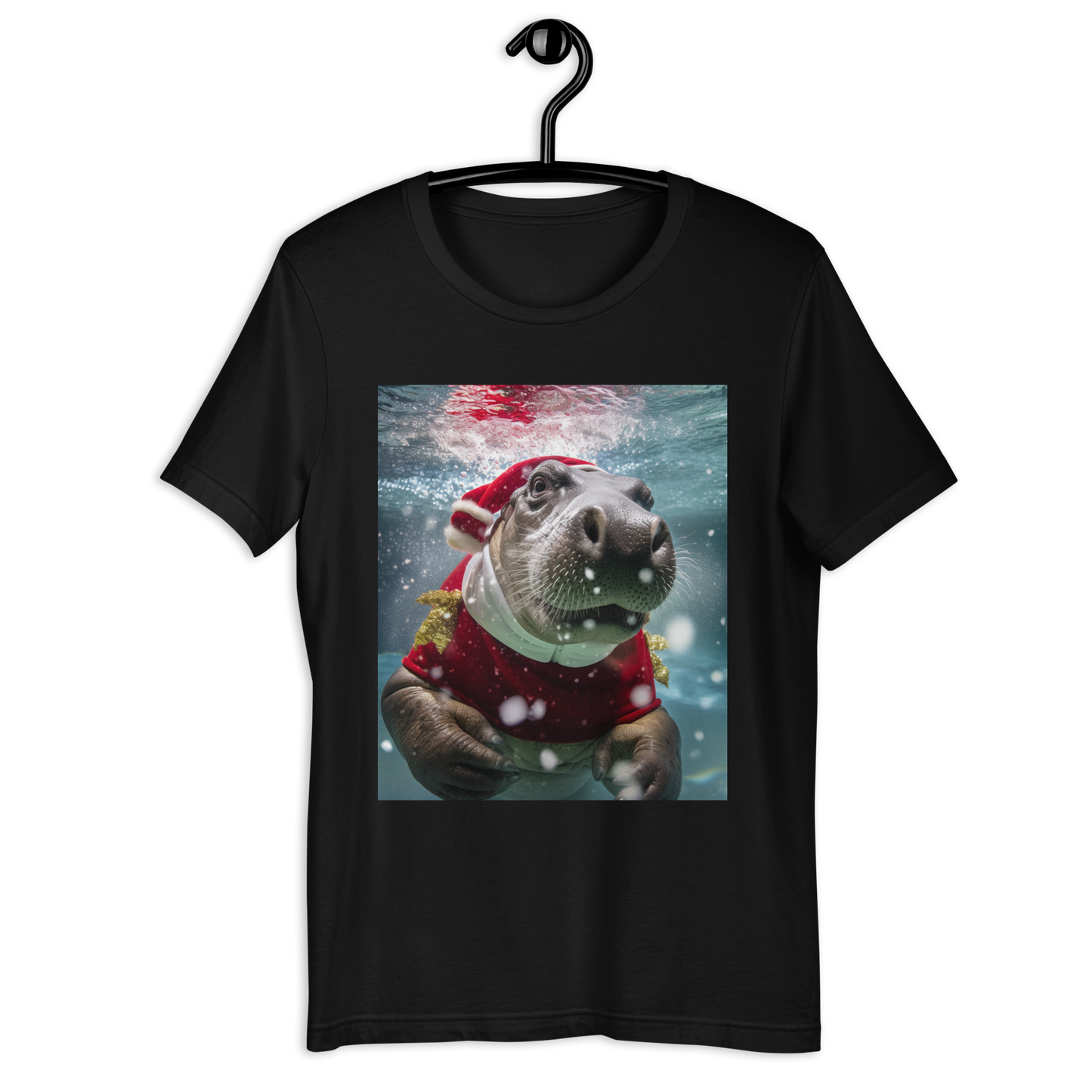 Hippo Christmas Unisex t-shirt