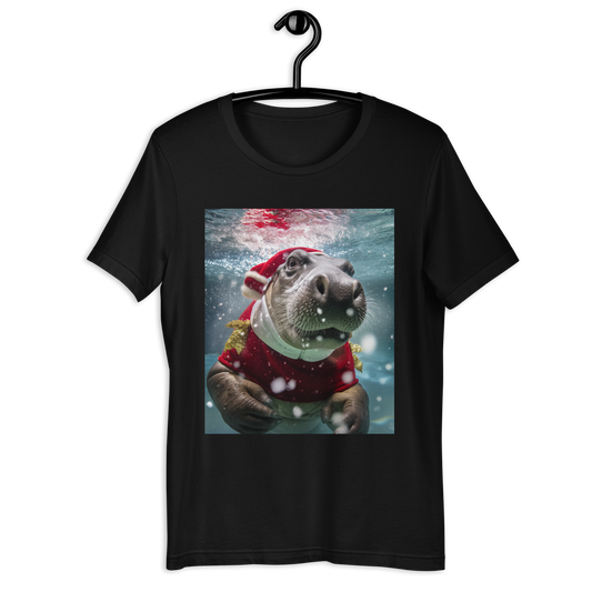 Hippo Christmas Unisex t-shirt
