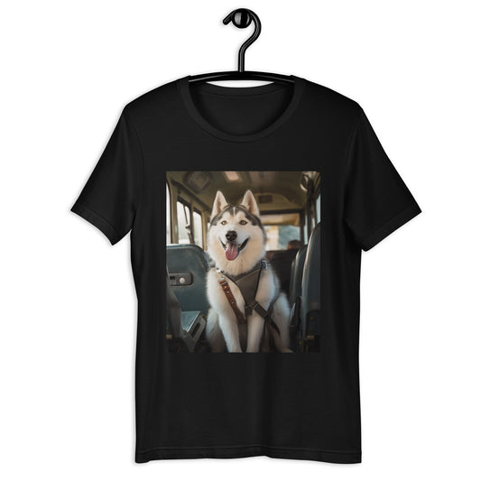 Siberian Husky Bus Driver Unisex t-shirt