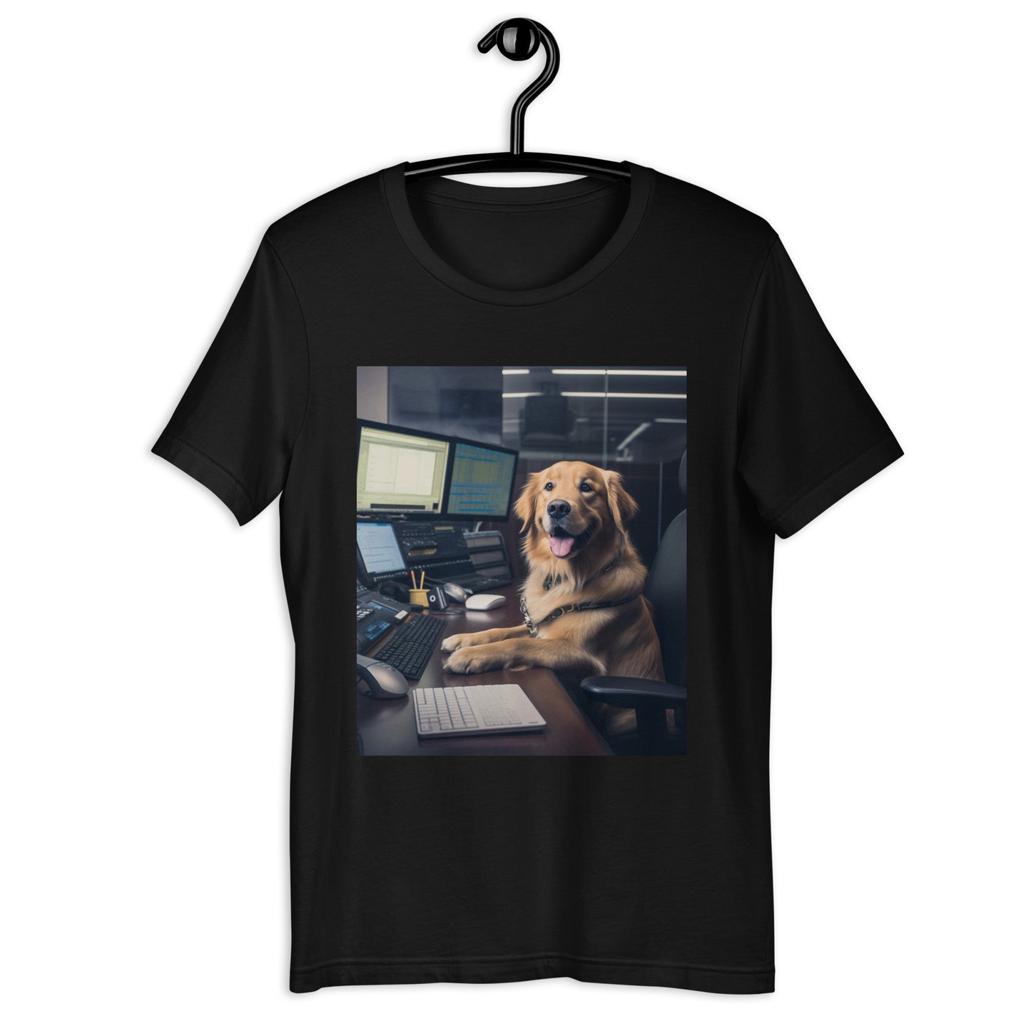 Golden Retriever Stock Trader Unisex t-shirt