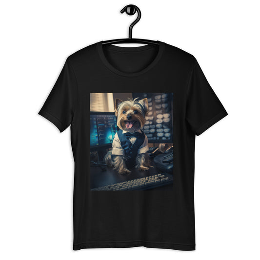 Yorkshire Terrier Stock Trader Unisex t-shirt