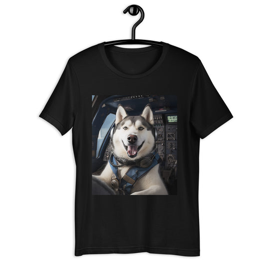 Siberian Husky Air Force Officer Unisex t-shirt