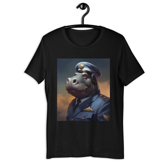 Hippo Air Force Officer Unisex t-shirt