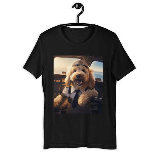 Poodle Airline Pilot Unisex t-shirt