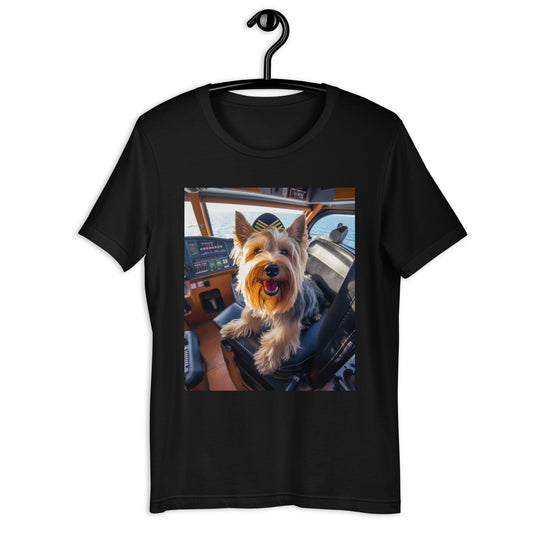 Yorkshire Terrier Airline Pilot Unisex t-shirt