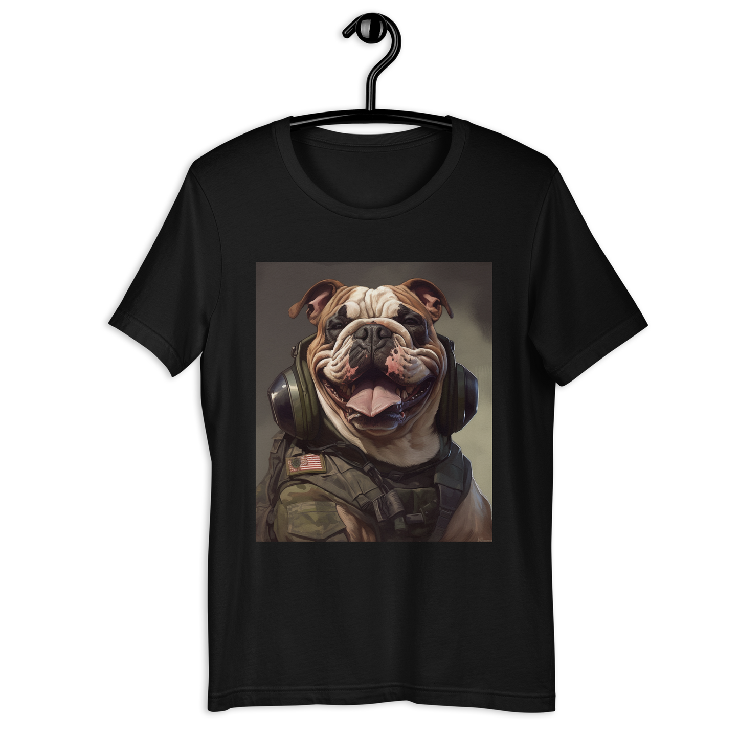 Bulldog Military Person Unisex t-shirt