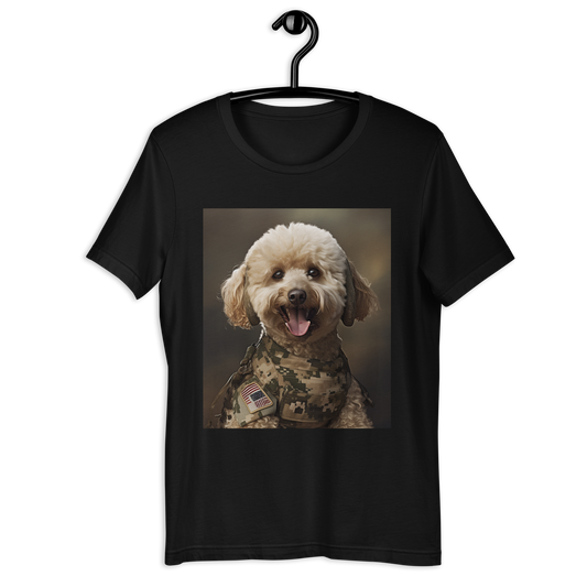 Poodle Military Person Unisex t-shirt
