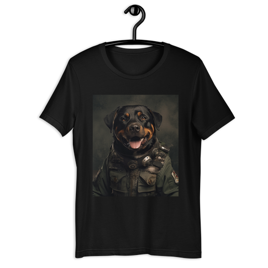 Rottweiler Military Person Unisex t-shirt