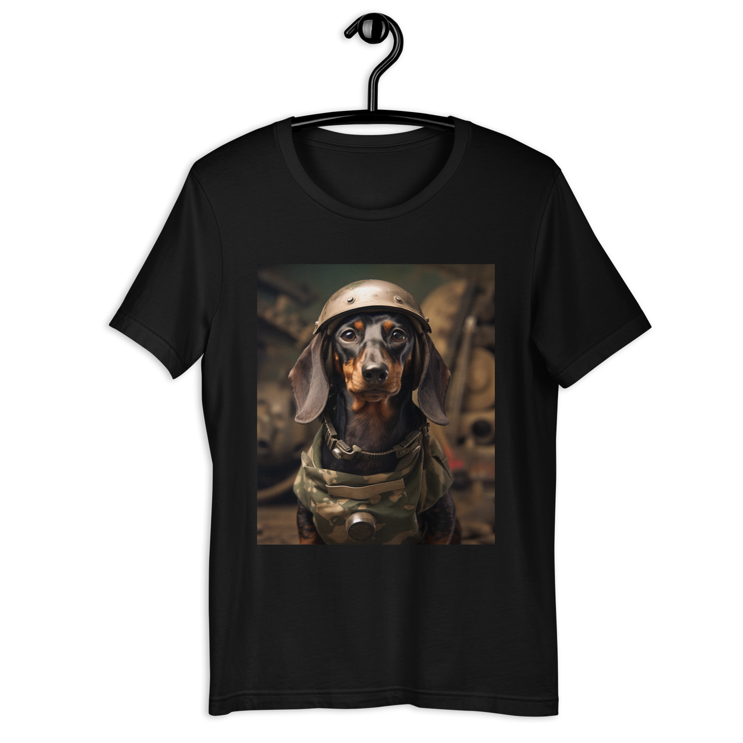 Dachshund Military Person Unisex t-shirt