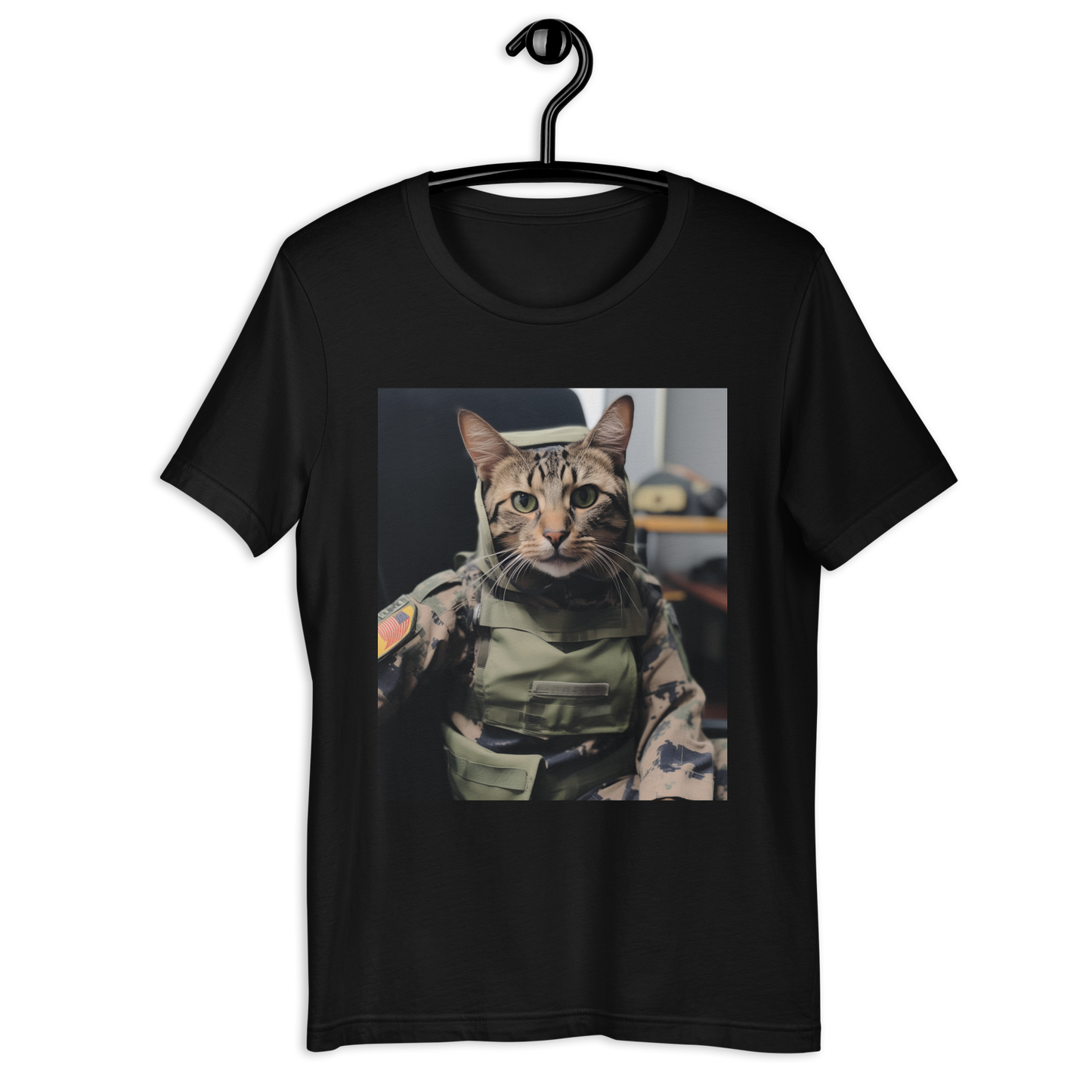 Domestic Shorthair Military Person Unisex t-shirt