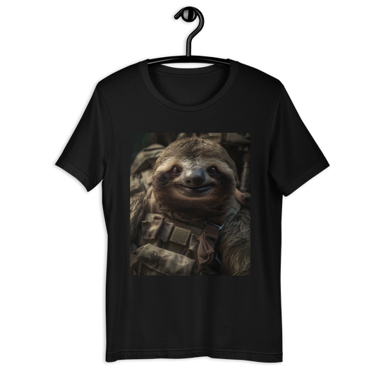 Sloth Military Person Unisex t-shirt