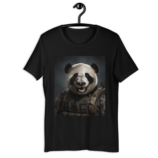 Panda Military Person Unisex t-shirt